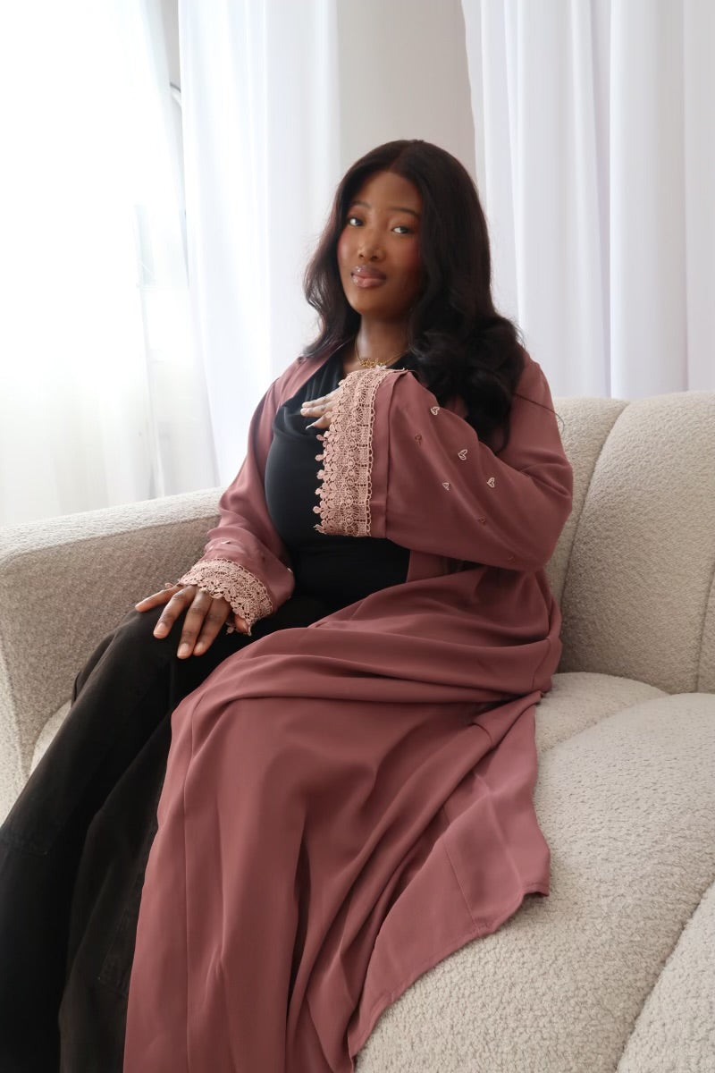 Lila Qahwani Abaya