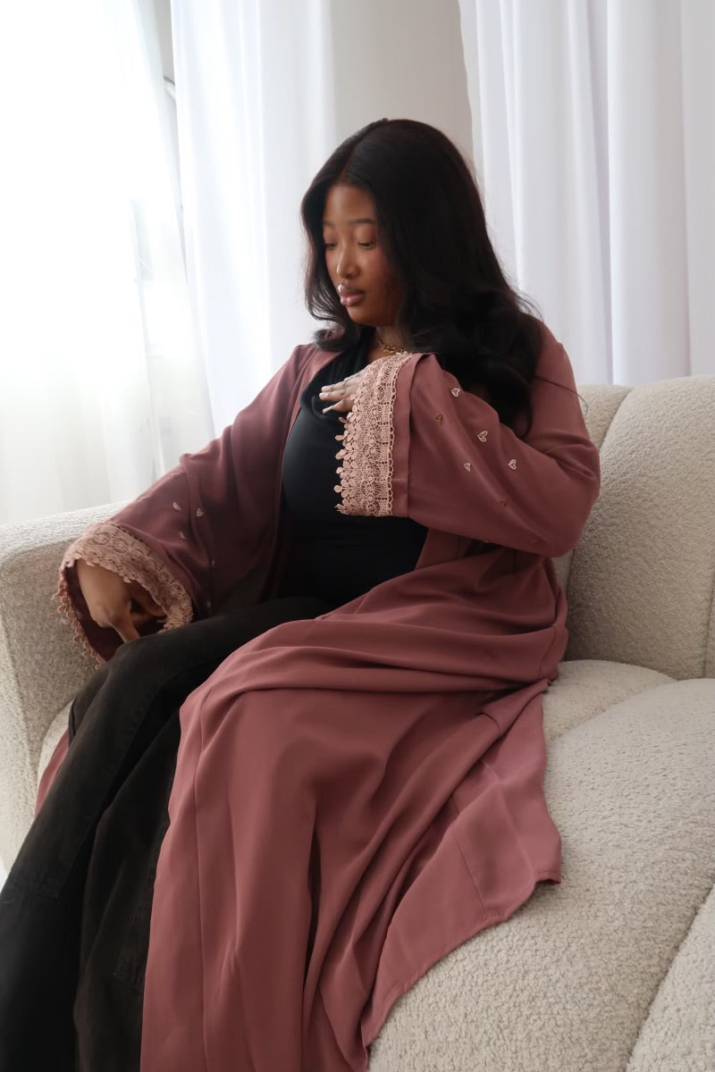 Lila Qahwani Abaya