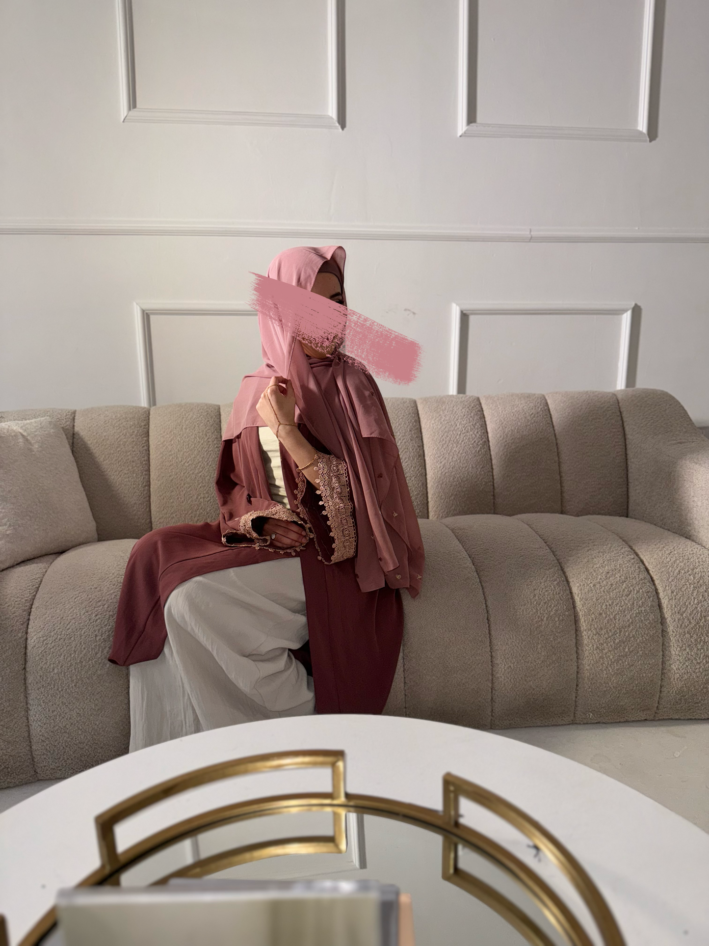 Lila Qahwani Abaya