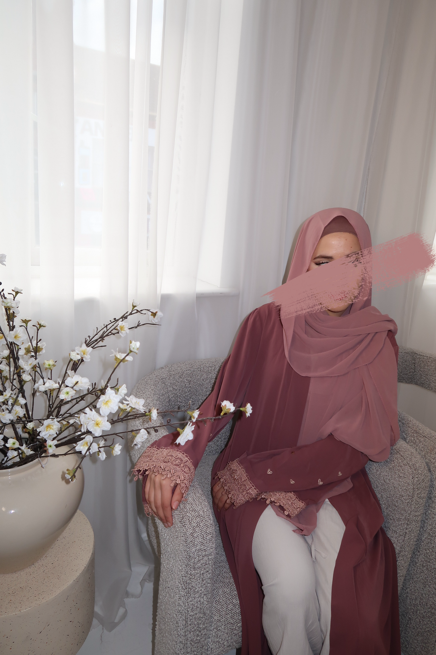 Lila Qahwani Abaya